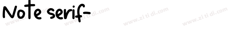 Note serif字体转换